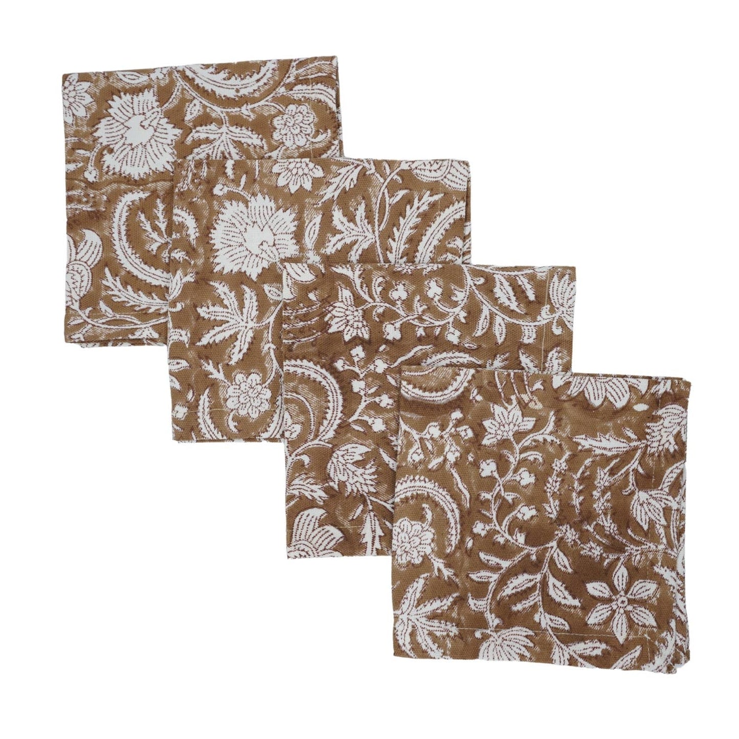 Indian Block Print Table Set of 4 Napkin -Mandakni