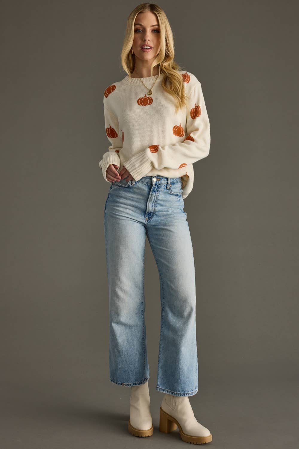 Cream Pumpkin Sweater