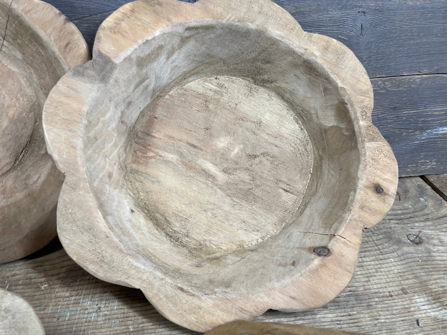 NFC-Small Flower Dough Bowl-WH-10-12 inches