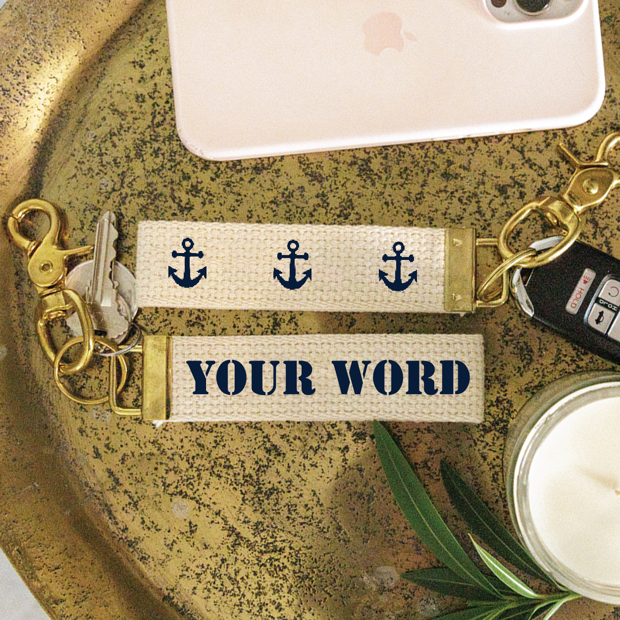 WESTPORT Anchor Keychain