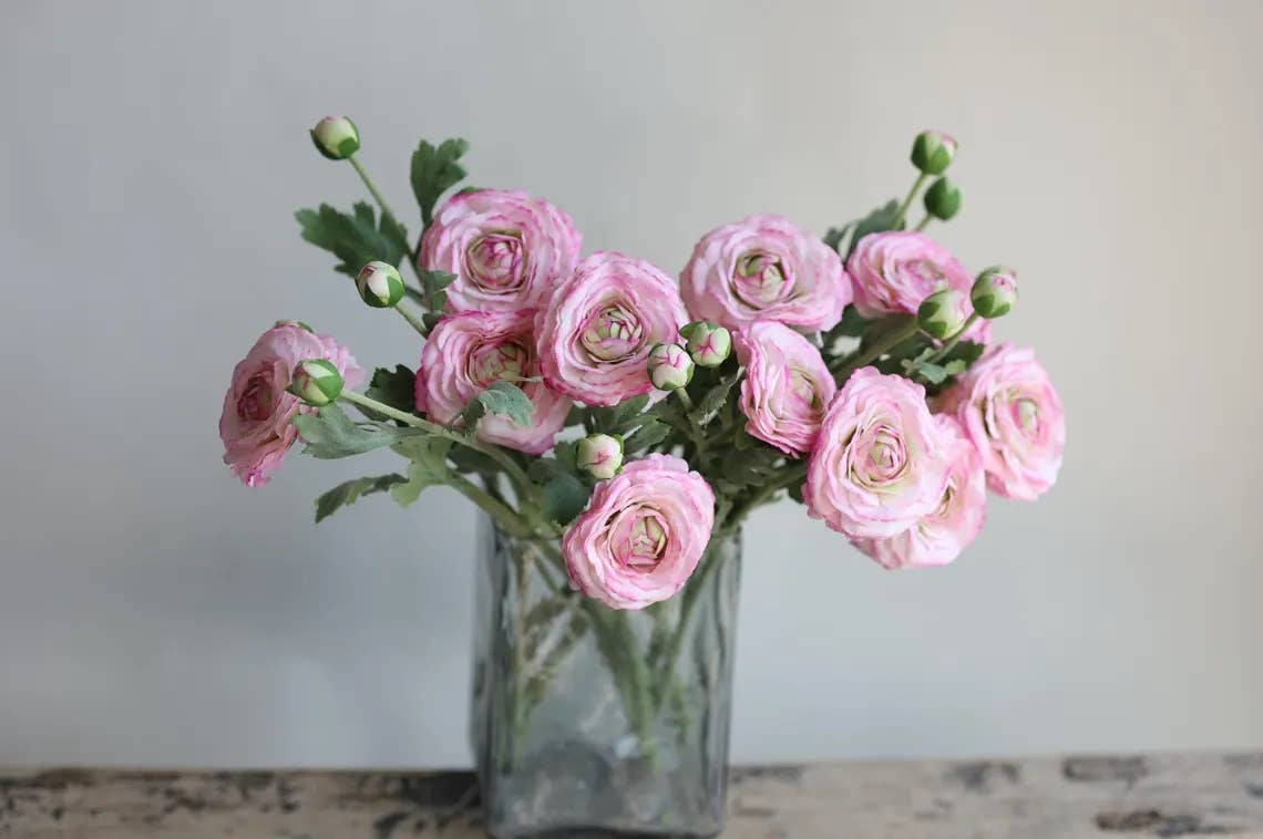 18"-Ultra Realistic Artificial Real Touch Ranunculus