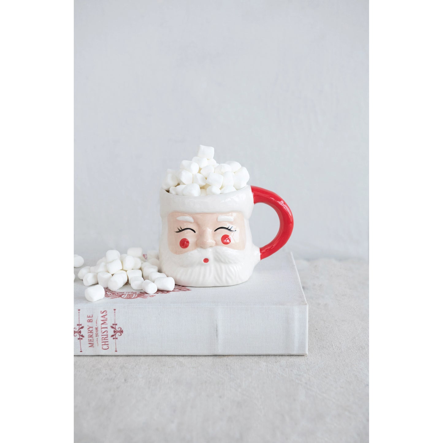 STONEWARE SANTA MUG