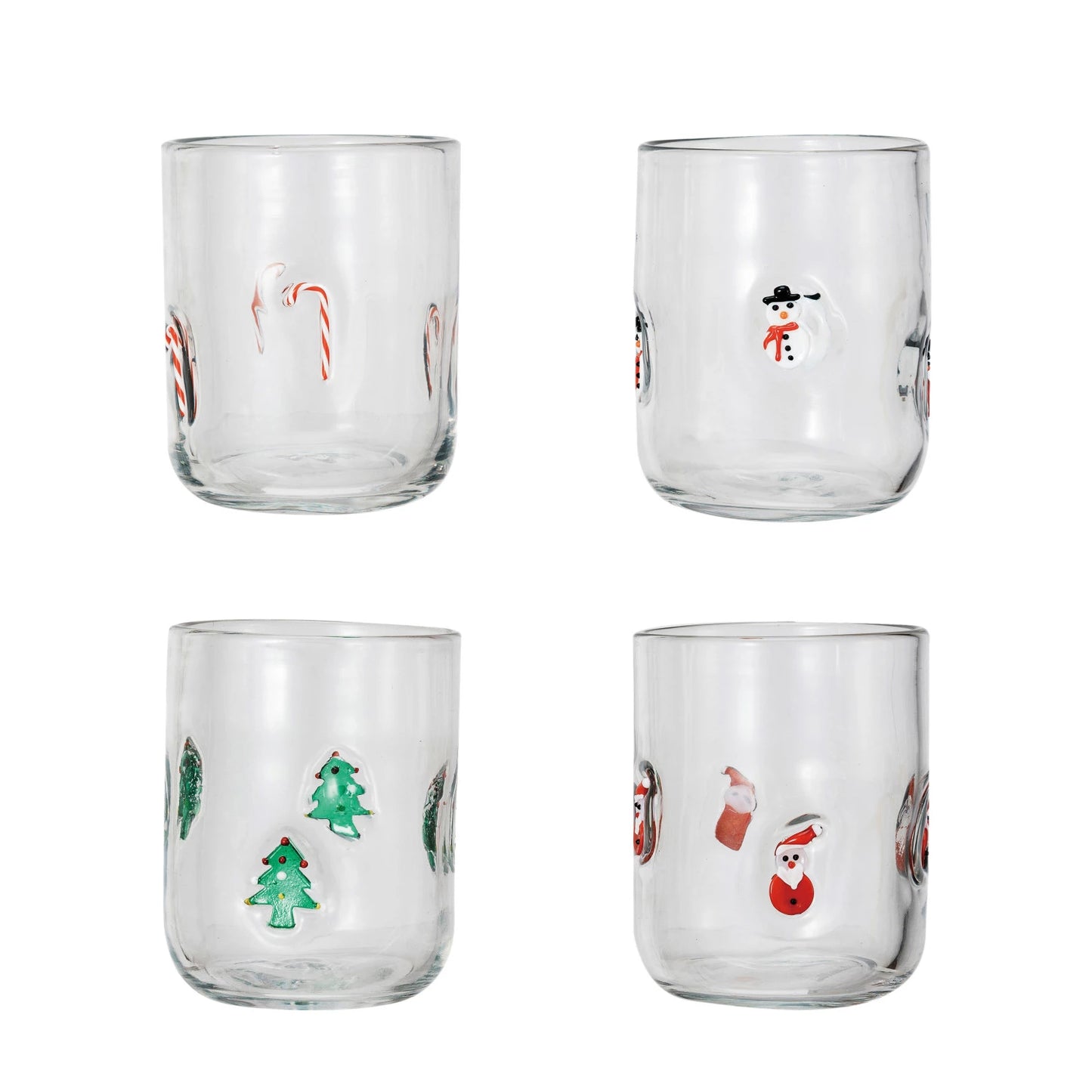 DRINKING GLASS WITH HOLIDAY IMAGE