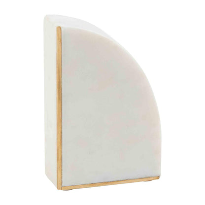 WHITE MARBLE BOOK END