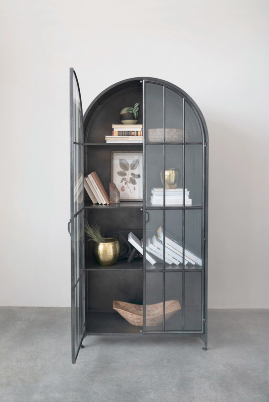 BLACK ARCHED BOOKCASE