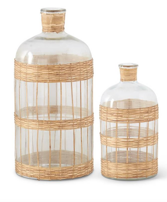 RATTAN BOTTLE VASE